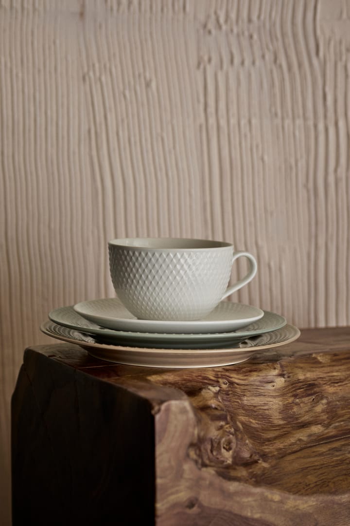 Piatto da pranzo Rhombe Earth Ø21 cm - Muschio - Lyngby Porcelæn