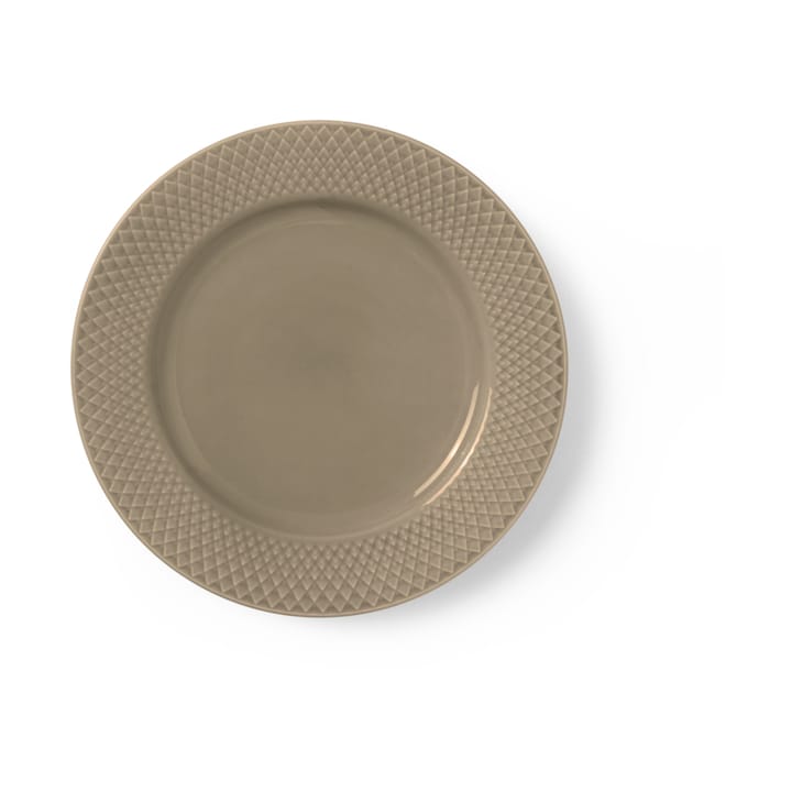 Piatto da pranzo Rhombe Earth Ø23 cm - Argilla - Lyngby Porcelæn