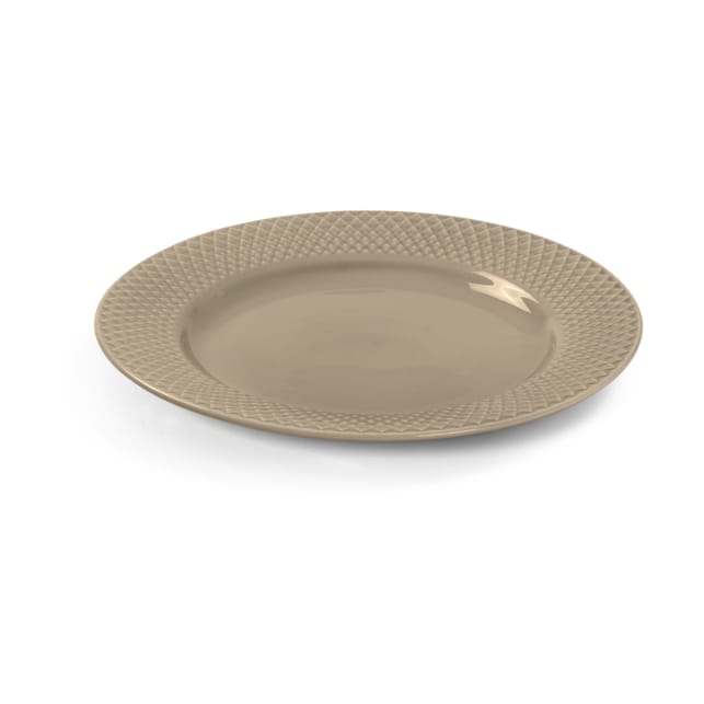 Piatto da pranzo Rhombe Earth Ø23 cm - Argilla - Lyngby Porcelæn