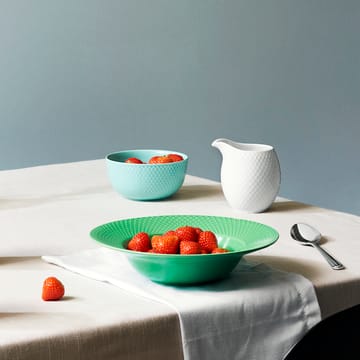 Piatto fondo Rhombe verde - 24,5 cm - Lyngby Porcelæn