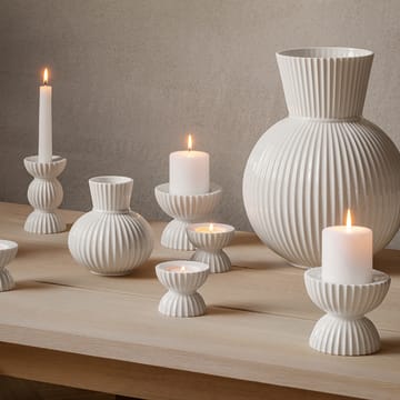 Portacandela Lungby Tura, 14 cm - Bianco - Lyngby Porcelæn