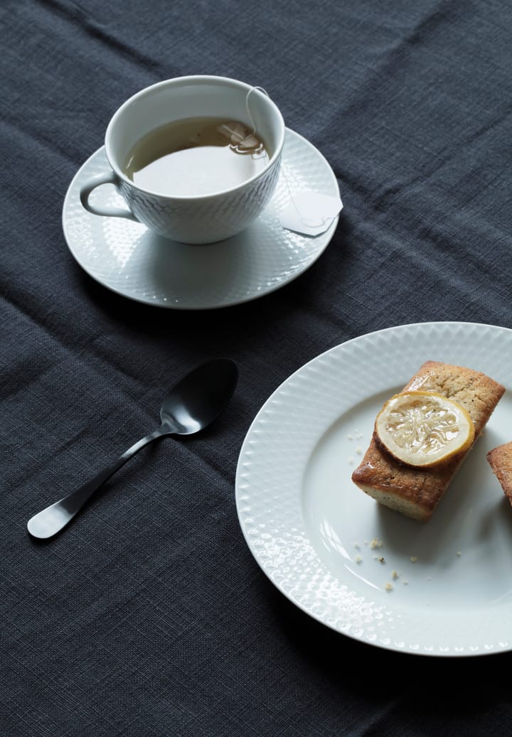 Tazza da tè con piattino Rhombe 24 cl - Bianco - Lyngby Porcelæn