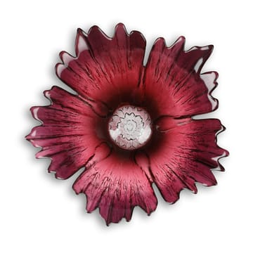 Ciotola in vetro Fleur rosso rosa - piccolo Ø 19 cm - Målerås Glasbruk