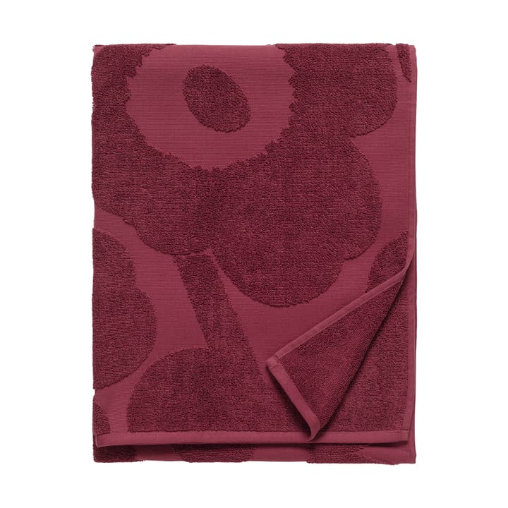 Asciugamano da bagno Unikko solid 70x150 cm - Rosso scuro - Marimekko