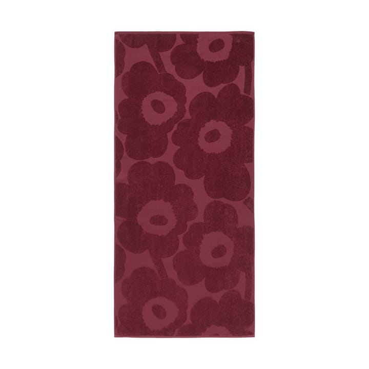 Asciugamano da bagno Unikko solid 70x150 cm, Rosso scuro Marimekko