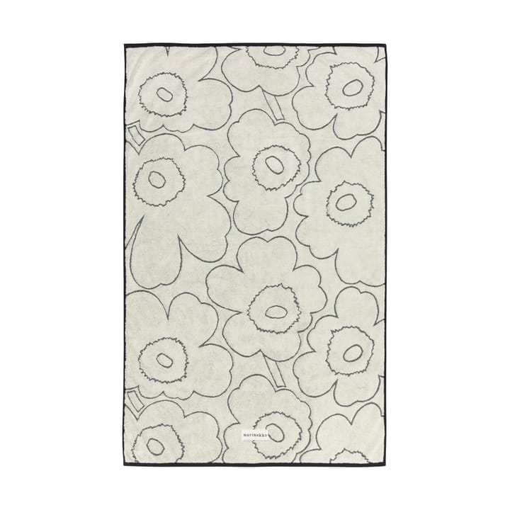 Asciugamano Piirto Unikko 100x160 cm - Ivory-black - Marimekko