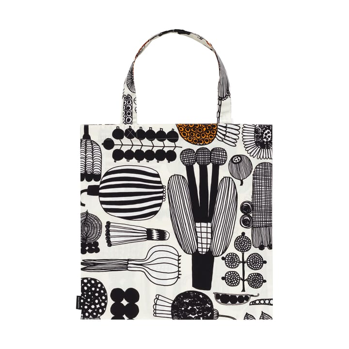 Borsa Puutarhurin parhaat 44x43 cm - Bianco-nero-Arancio - Marimekko