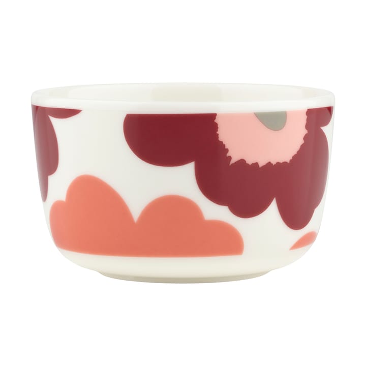 Ciotola Unikko 2,5 dl - White-dark cherry-salmon red - Marimekko