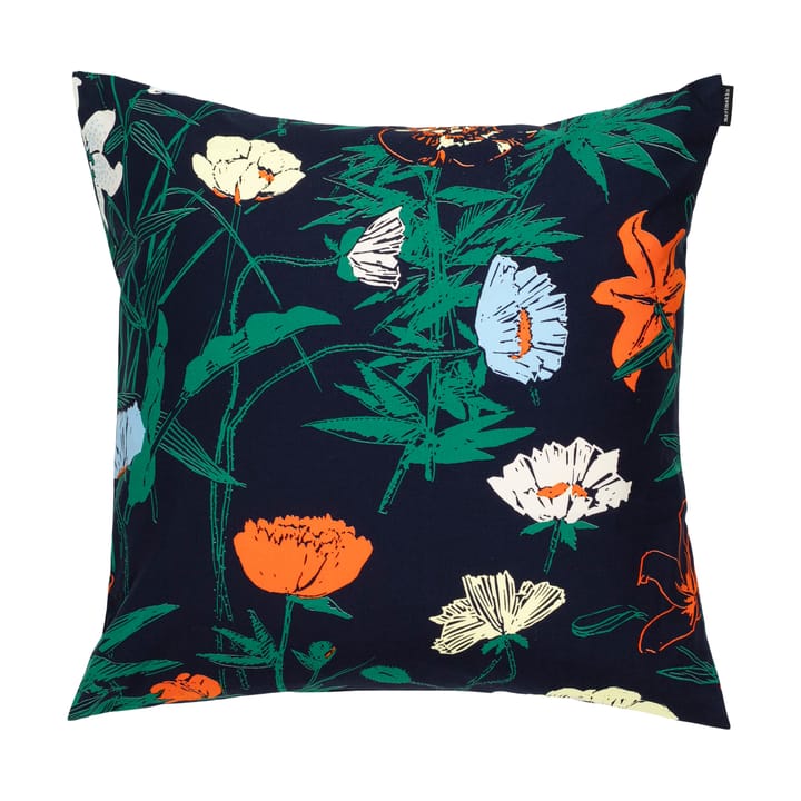 Copricuscino Perenna 50x50 cm - Blu scuro-Verde-limone-Arancio - Marimekko