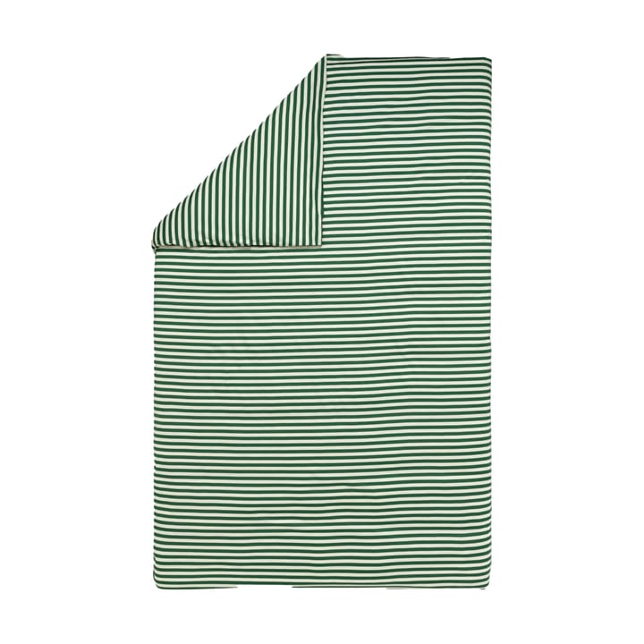 Copripiumino Tasaraita 150x210 cm - Off white-verde scuro - Marimekko