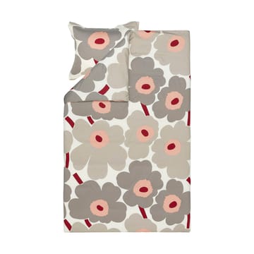 Copripiumino Unikko in raso 150x210 cm - Off white-warm grey-pink - Marimekko