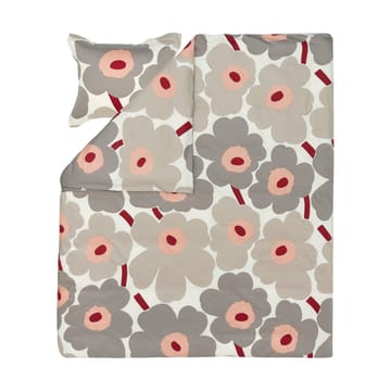 Copripiumino Unikko in raso 240x220 cm - Off white-warm grey-pink - Marimekko