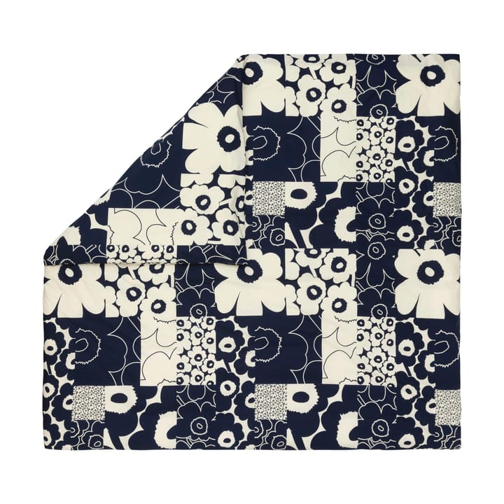 Copripiumino Unikko kollaasi 240x220 cm - Off-white-dark blue - Marimekko