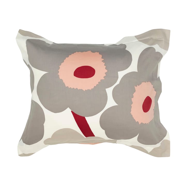 Federa Unikko in raso 50x60 cm - Off white-warm grey-pink - Marimekko