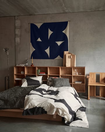 Fodera per cuscino Iso Unikko 50x60 cm - Off white-charcoal - Marimekko