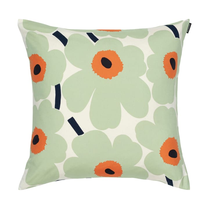 Fodera per cuscino Pieni Unikko 50x50 cm - Cotton-sage-warm orange - Marimekko