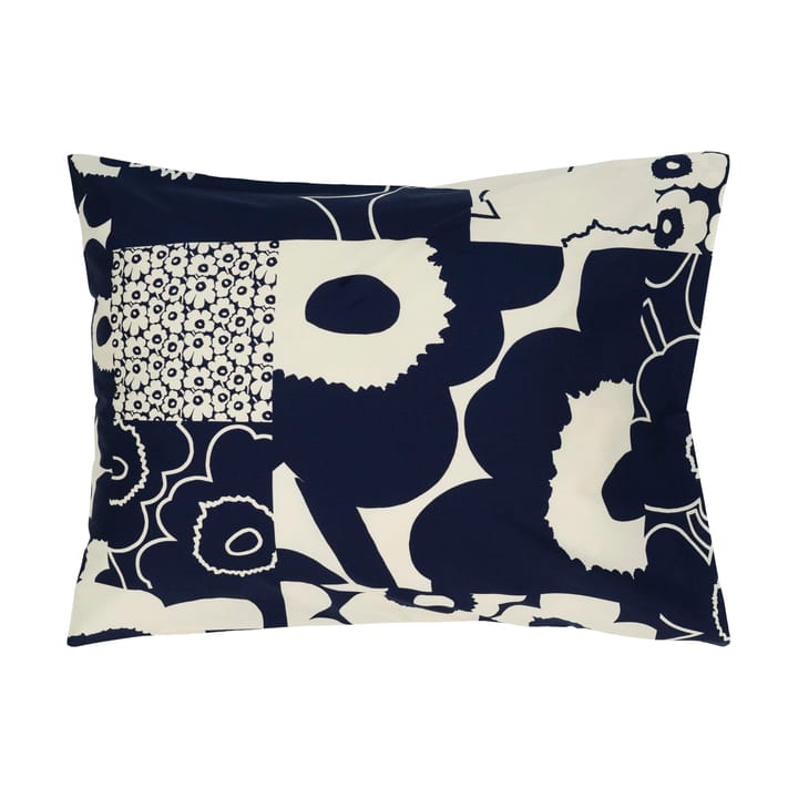 Fodera per cuscino Unikko kollaasi 50x60 cm - Off-white-dark blue - Marimekko