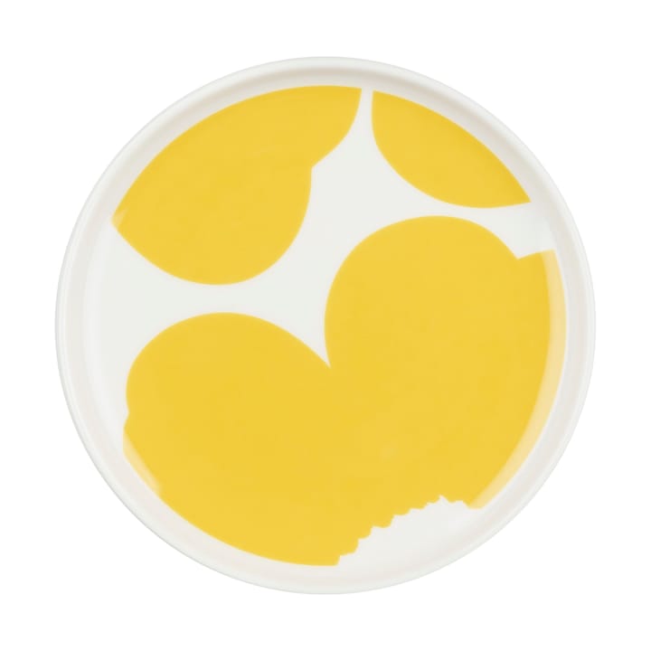 Iso Unikko piatto Ø13,5 cm, Bianco-giallo primavera Marimekko