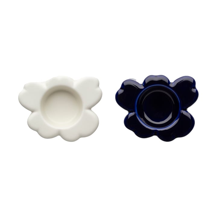 Lanterna Unikko 3x10 cm, 2 pezzi, Cobalt-white Marimekko