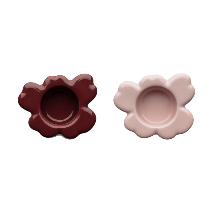 Lanterna Unikko 3x10 cm, 2 pezzi, Rosy grey-reddish brown Marimekko