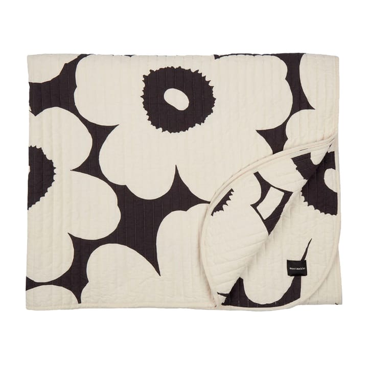 Lenzuolo Unikko 160x260 cm, charcoal, off white Marimekko