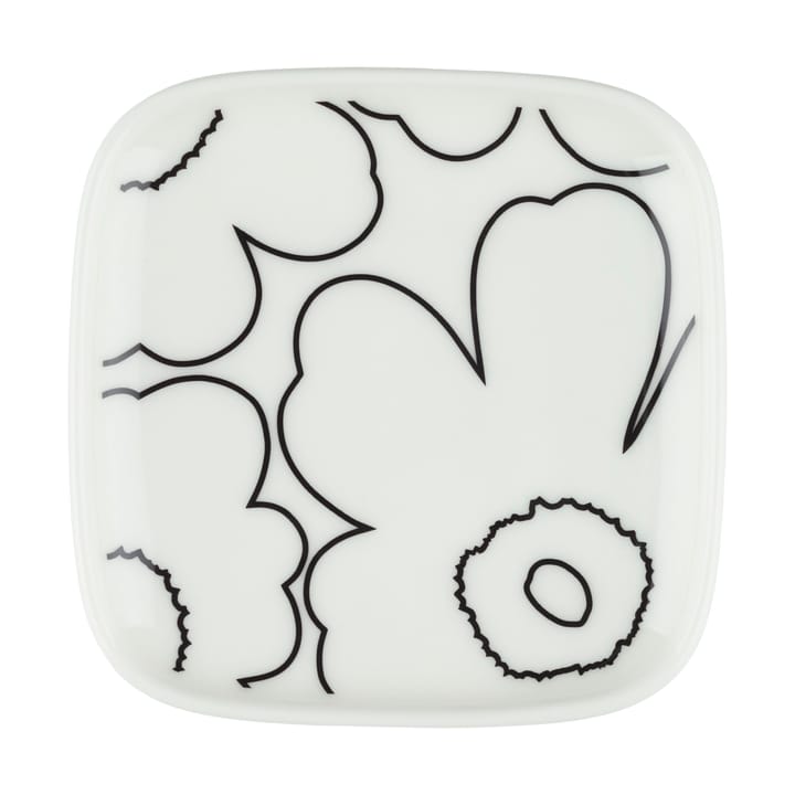 Piattino Piirto Unikko 10x10 cm - White-black - Marimekko