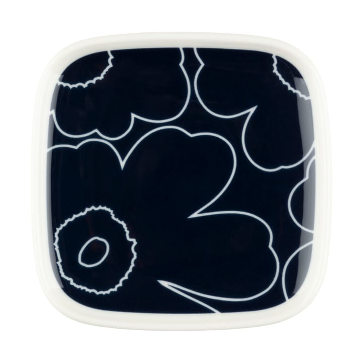 Piattino Piirto Unikko 10x10 cm - White-dark blue - Marimekko