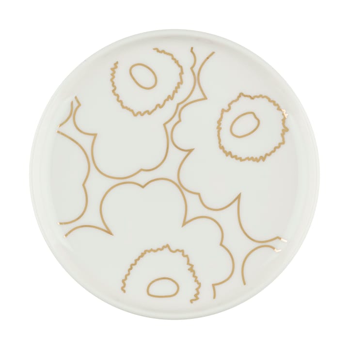 Piatto Piirto Unikko Ø13,5 cm, White-gold Marimekko