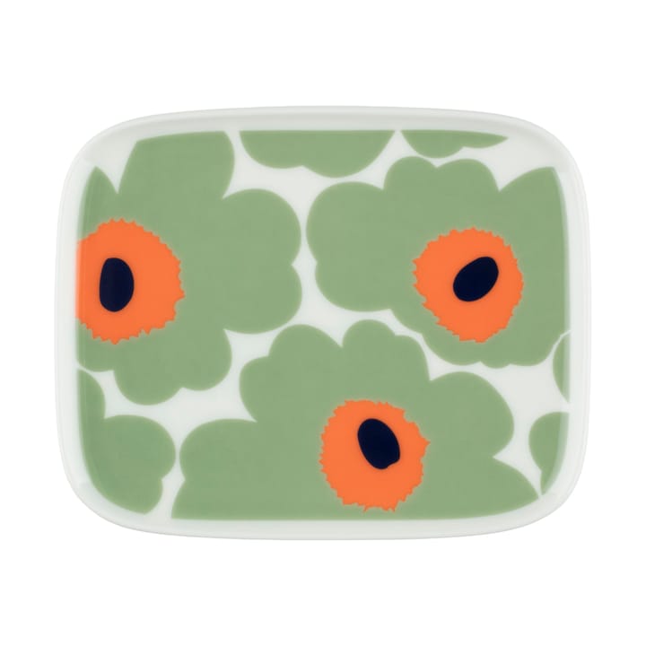 Piatto Unikko 12x15 cm - White-sage-orange-dark blue - Marimekko