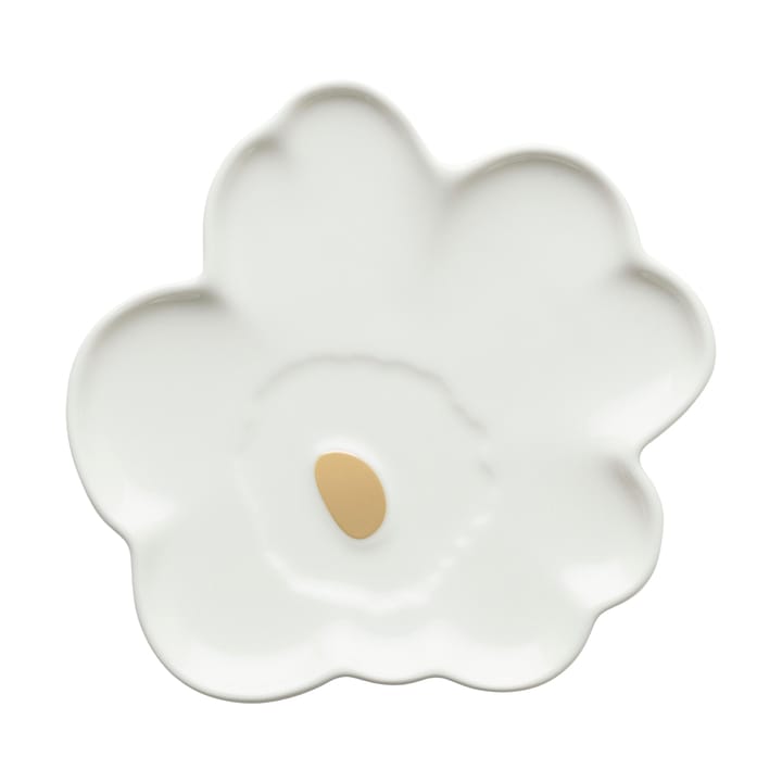 Piatto Unikko Shape 20 cm - White-gold - Marimekko