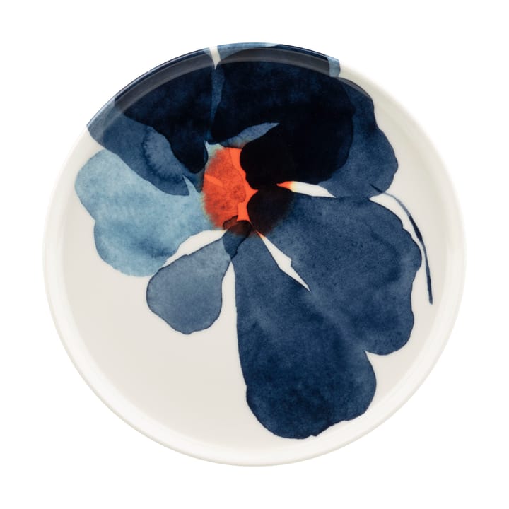 Piatto Valssi Ø20 cm - Bianco-blu scuro-Arancio - Marimekko