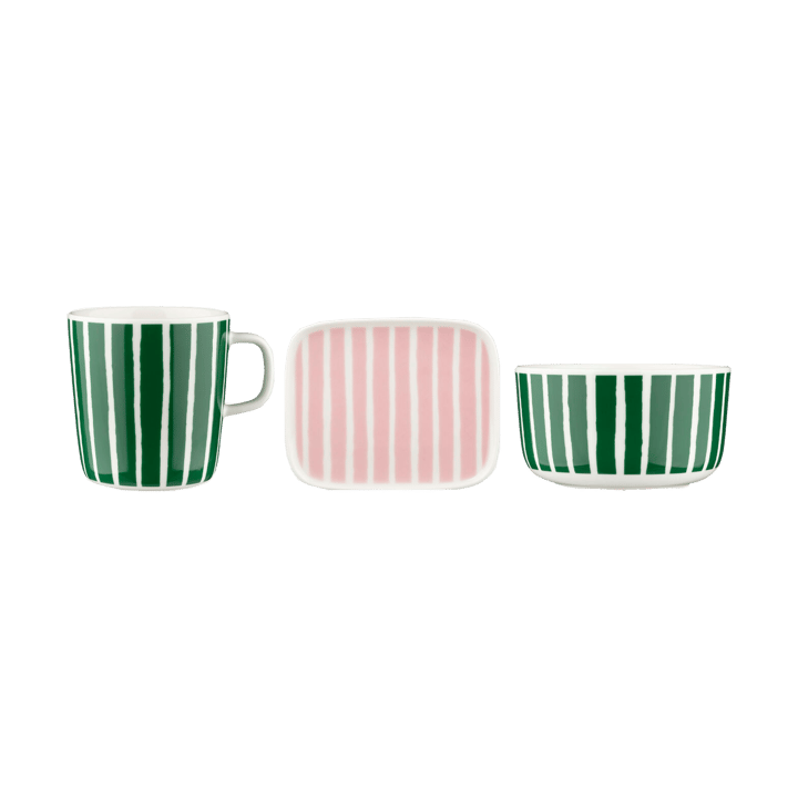 Set colazione Piccolo 3 pezzi - Verde-rosa - Marimekko