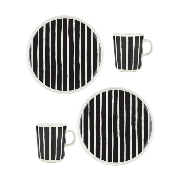 Set da colazione Oiva Piccolo 4 pezzi - White-black - Marimekko