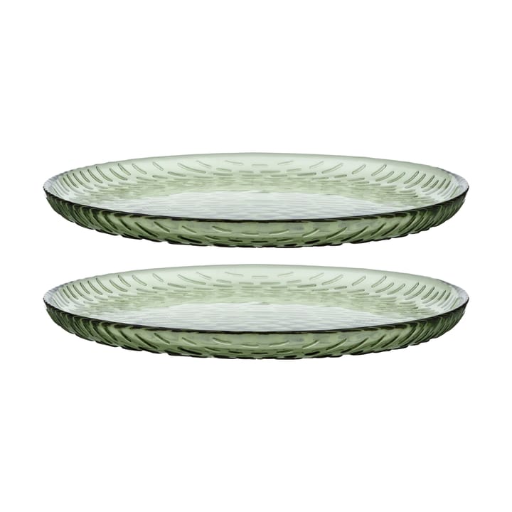 Syksy piattino in vetro Ø17 cm 2-pack - Oliva - Marimekko