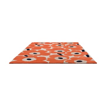 Tappeto in lana Unikko - Orange Red, 140x200 cm - Marimekko