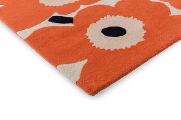 Tappeto in lana Unikko - Orange Red, 140x200 cm - Marimekko