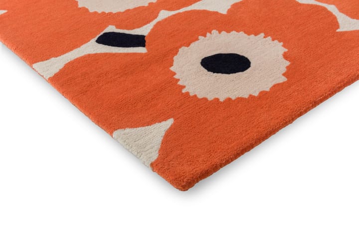 Tappeto in lana Unikko, Orange Red, 140x200 cm Marimekko