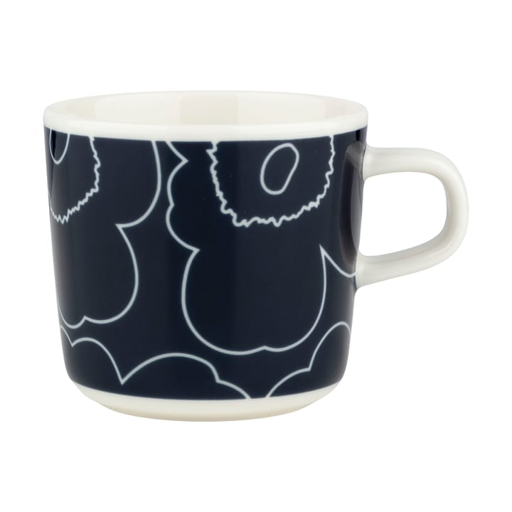 Tazza da caffè Piirto Unikko 20 cl - White-dark blue - Marimekko