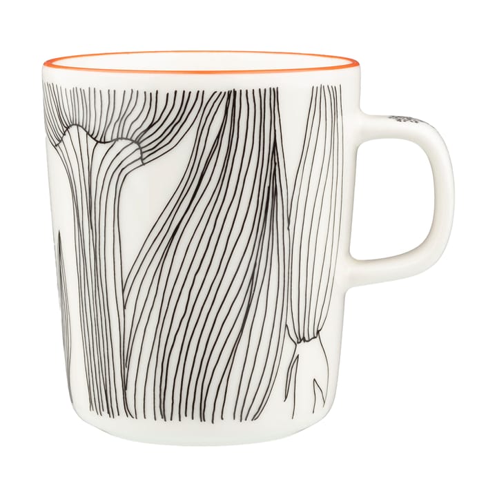 Tazza Kukat Puhkeavat 25 cl - Bianco-nero-Arancio - Marimekko