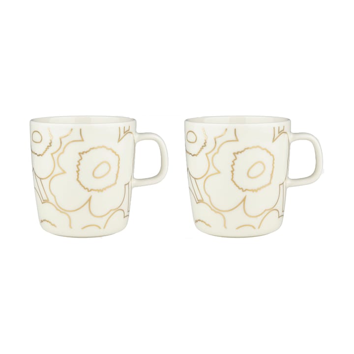 Tazza Piirto Unikko 4 dl confezione da 2 - White-gold - Marimekko