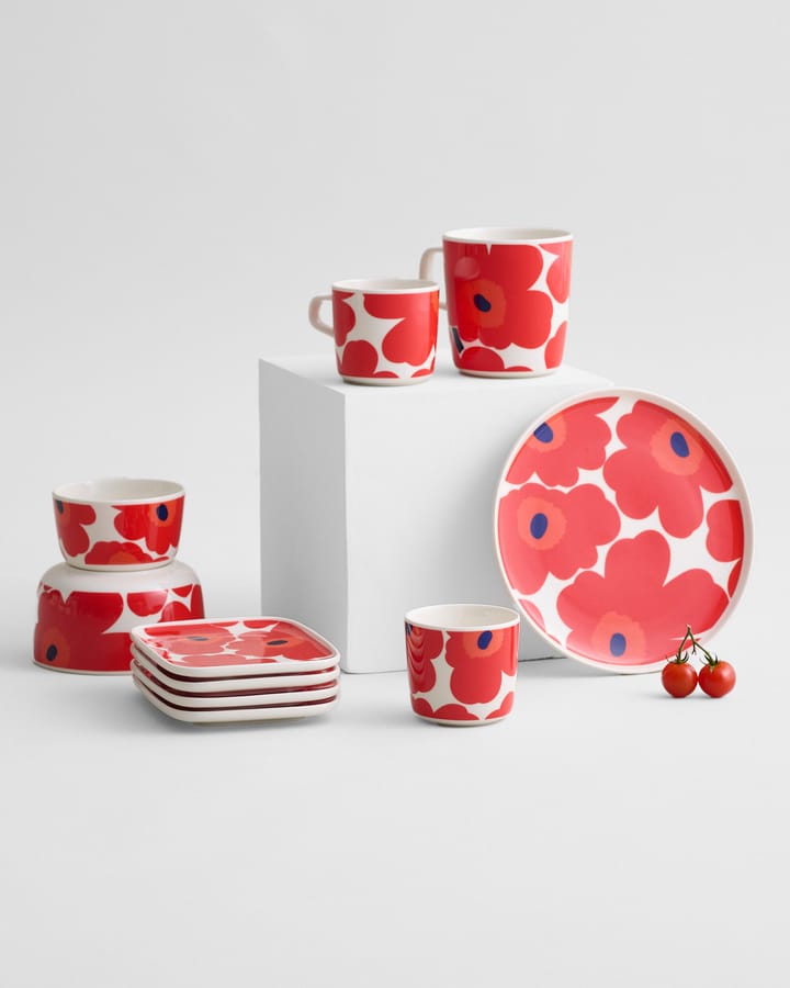 Tazza Unikko 25 cl, rosso-bianco Marimekko