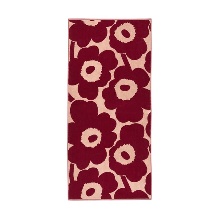 Telo da bagno Unikko 70x150 cm, Pink-dark cherry Marimekko