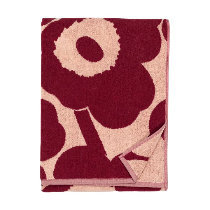 Telo da bagno Unikko 70x150 cm, Pink-dark cherry Marimekko