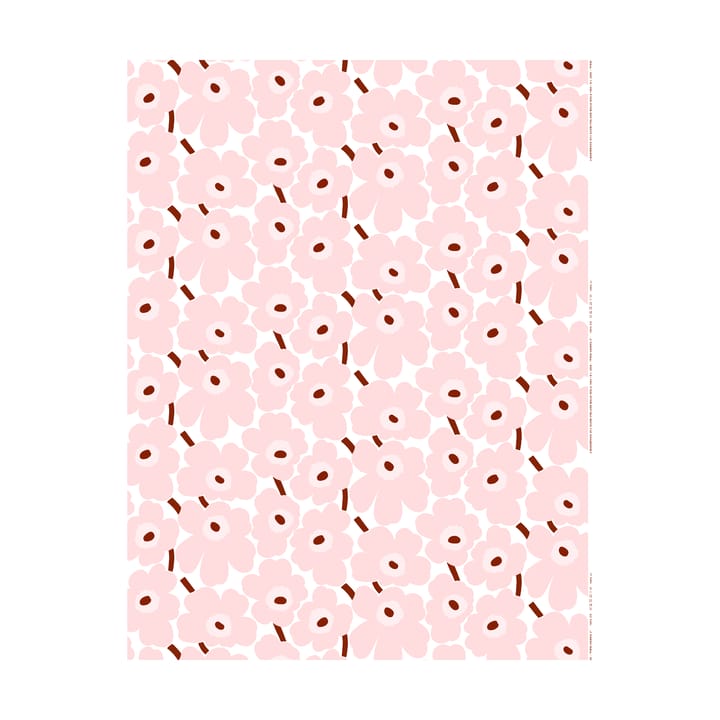 Tessuto in cotone Pieni Unikko - White-pink-chestnut - Marimekko