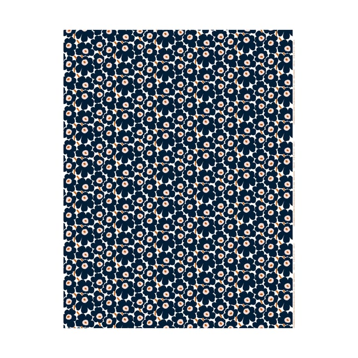 Tessuto Mini Unikko - White-dark navy-powder-tile - Marimekko