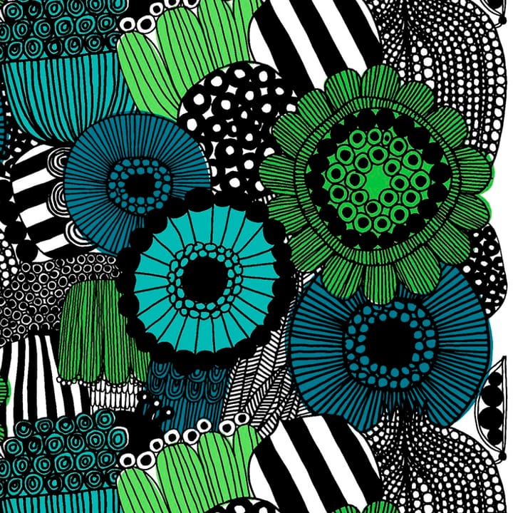 Tessuto Pieni Siirtolapuutarha , blu-verde (100 anni Finlandia) Marimekko