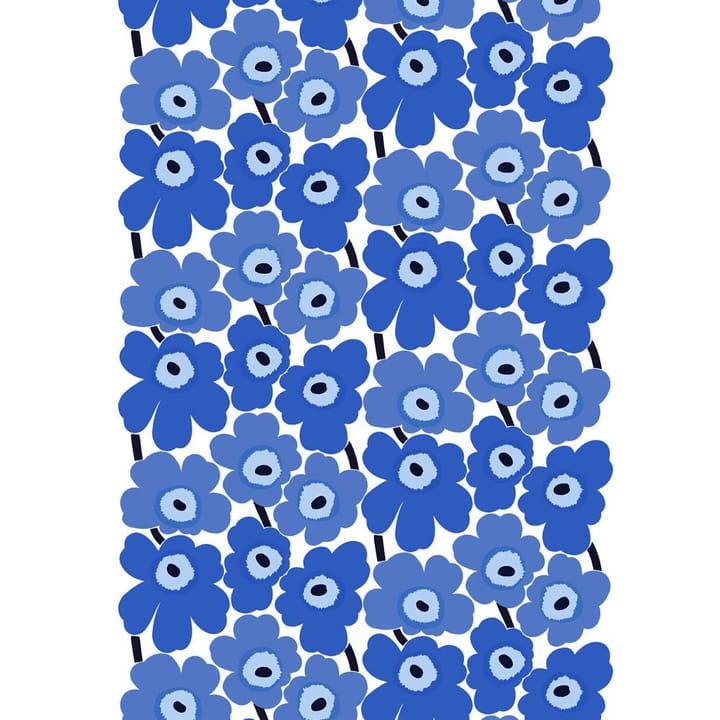 Marimekko Pieni Unikko copricuscino bianco naturale & beige & blu scuro 50  x 50 cm — Aito Nordic