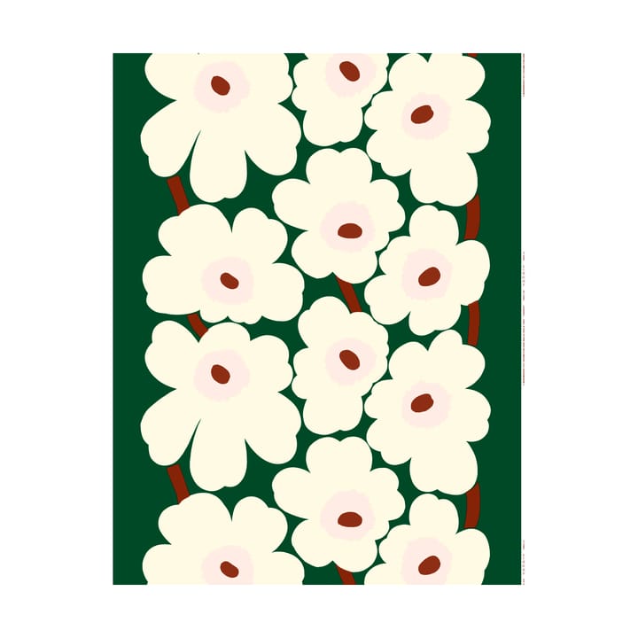 Tessuto Unikko heavyweight cotone - Verde - Marimekko