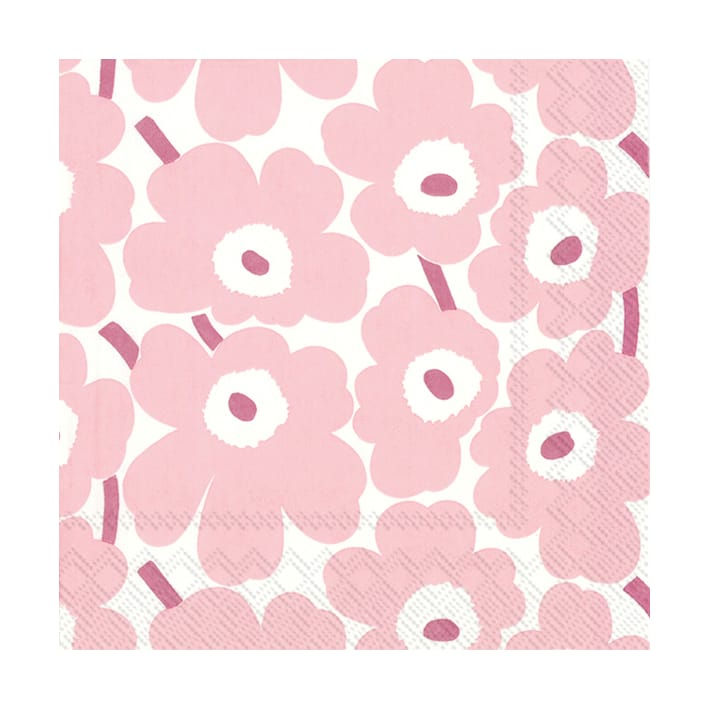 Tovaglioli Mini Unikko confezione da 20, Rosa Chiaro Marimekko