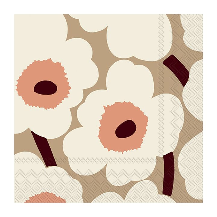 Tovaglioli Unikko 33x33 cm confezione da 20 - Cream - Marimekko